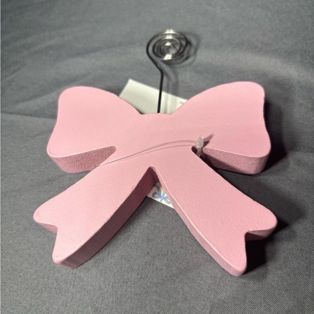 New Pink Bow Tabletop Photo Note Clip Decor